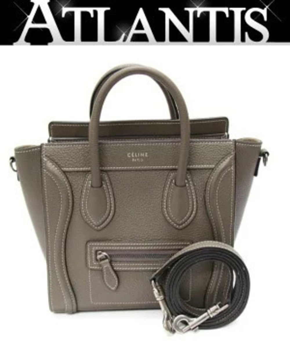 Celine Luggage Tote Shopper bag leather slipper